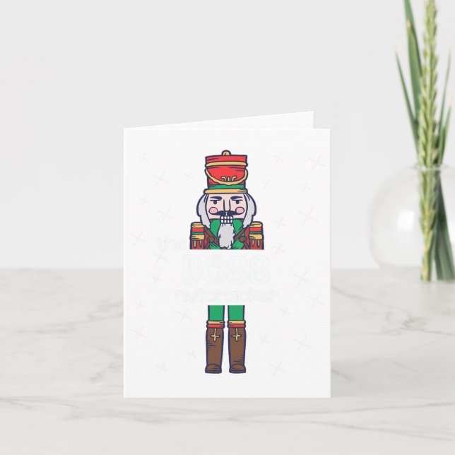 Boss Nutcracker Family Matching Funny Pajama  Card (Front)