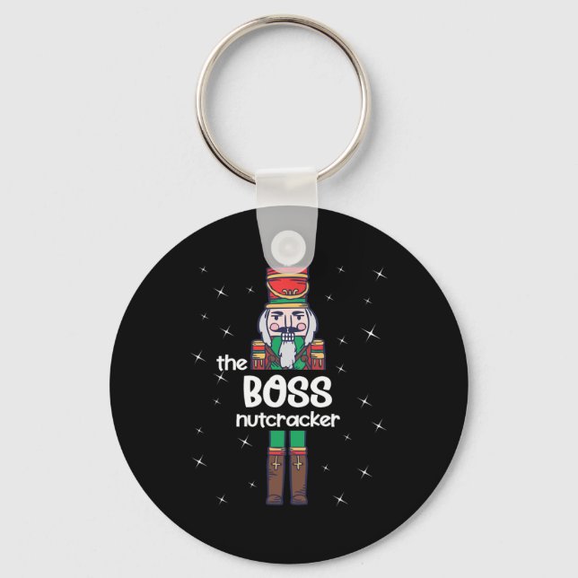 Boss Nutcracker Family Matching Funny Pajama  Key Ring (Front)
