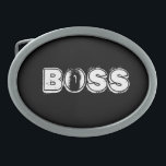 Boss Oval Belt Buckle<br><div class="desc">If you're the boss,  you should wear this belt.</div>