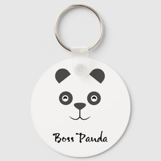 Boss Panda Button Key Ring (Front)