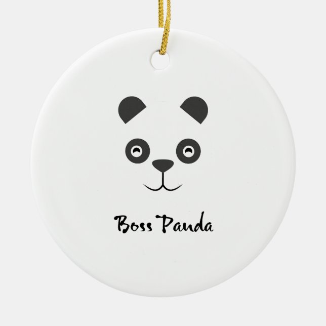 Boss Panda Ornament (Front)