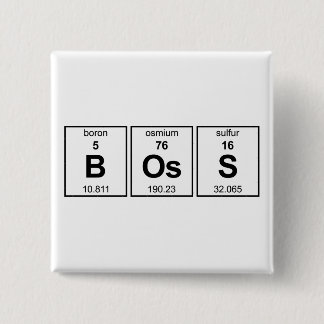 BOsS Periodic Table 15 Cm Square Badge