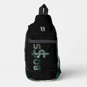 BOSS Sling Bag Trend Abstract Black White Green