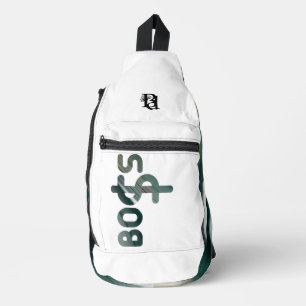 BOSS Sling Bag Trend Abstract Black White Green