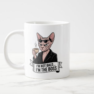 Boss Sphynx Cat Coffee Artwork Large Coffee Mug