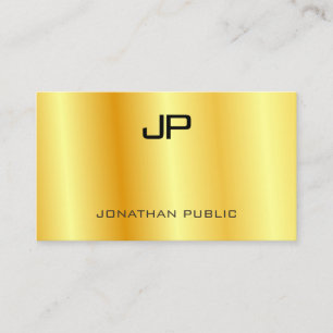 Boss Template Elegant Glamour Faux Gold Modern Business Card