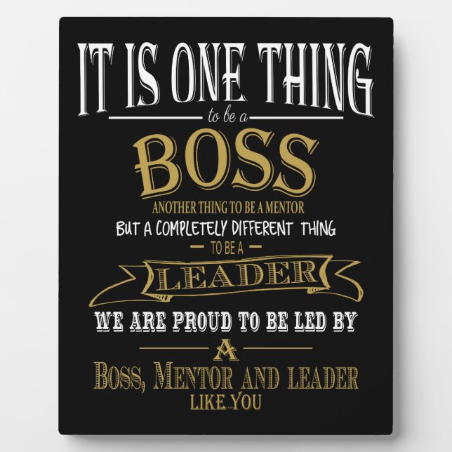 Boss THANK YOU BOSS "awesome boss Plaque (Front)