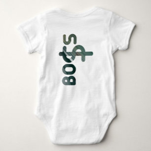 BOSS Trend Abstract Green Emerald Baby Bodysuit