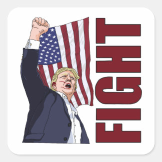 Boss Trump Square Sticker