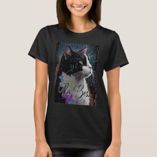 Boss Tuxedo Cat for Mum Dad T-Shirt