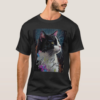 Boss Tuxedo Cat for Mum Dad T-Shirt