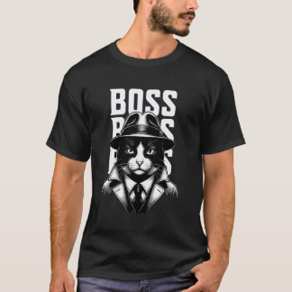 Boss Tuxedo Cat u2013 Funny Cat Boss Graphic T-Shirt