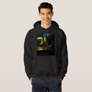 Boss w text men black hooded sweatshirt
