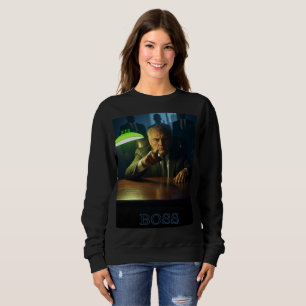 Boss w text women black sweatshirt