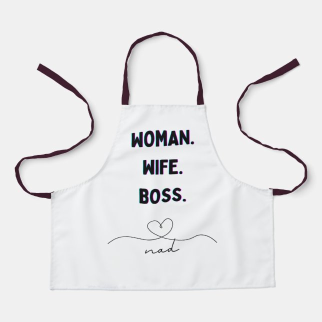 Boss Wife: Power, Love, Success Apron (Front)