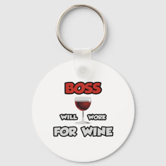 Boss ... Will Work For Wine Key Ring