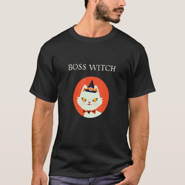 Boss Witch Cat T-Shirt (Front)