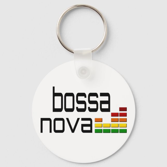 Bossa Nova Music with Stereo Equalizer Key Ring (Front)