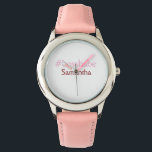 Bossbabe hashtag light pink add name girl boss  watch<br><div class="desc">girly design</div>