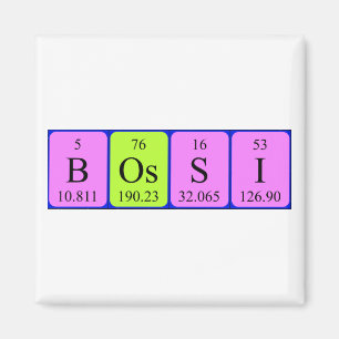 Bossi periodic table name magnet