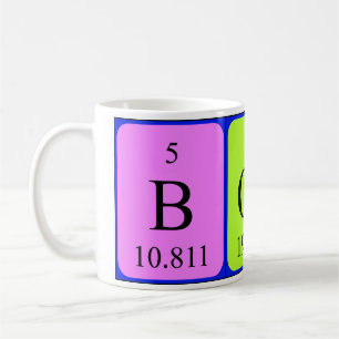 Bossi periodic table name mug