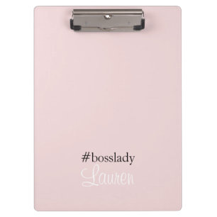 #Bosslady   Pink   Calligraphy   Custom Name Clipboard