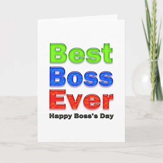 Boss's Day Best Boss Ever Card (Front)