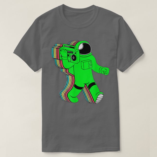 Bosstronaut Astronaut Boombox T-Shirt T-Shirt (Design Front)
