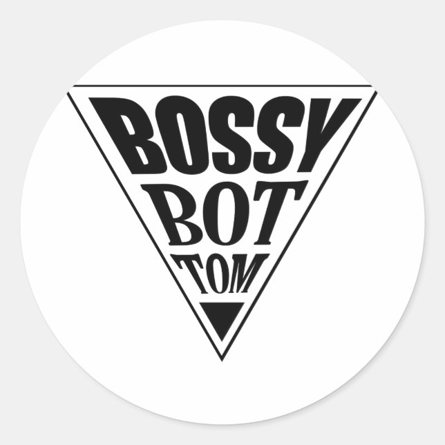 BOSSY BOTTOM PRIDE CLASSIC ROUND STICKER (Front)