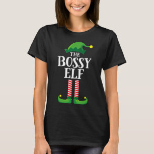 Bossy Elf Matching Family Group Christmas Party Py T-Shirt