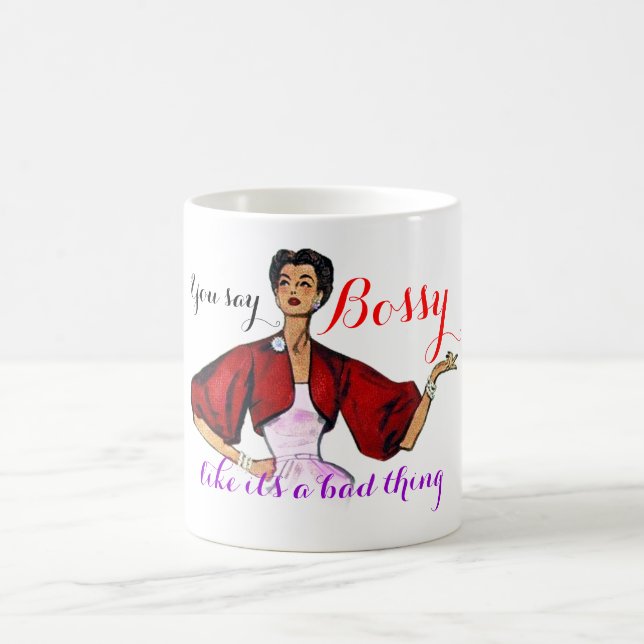 Bossy Gal Retro Coffee Mug (Center)