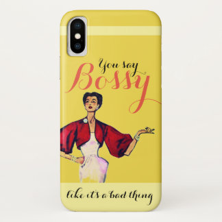 Bossy Gal Retro Yellow Case-Mate iPhone Case