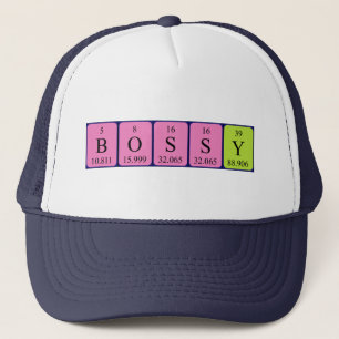 Bossy periodic table name hat