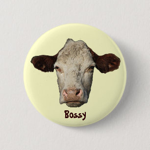 Bossy the Cow 6 Cm Round Badge