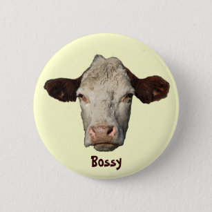Bossy the Cow 6 Cm Round Badge
