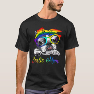 Bostie Mum For Lgbt Pride Boston Terrier Dogs 2 T-Shirt