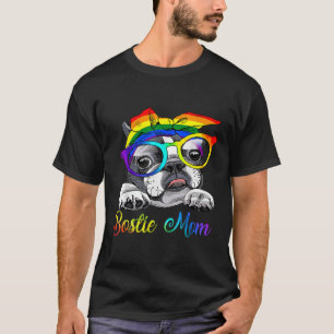 Bostie Mum for LGBT Pride Boston Terrier Dogs Lov T-Shirt