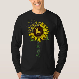 Bostie Mum Sunflower Boston Terrier Dog Mum Ma T-Shirt