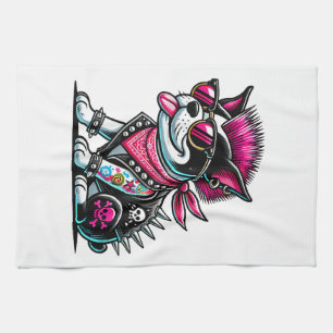 Bostie Punk Design Tea Towel