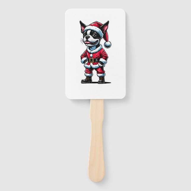 Bostie Santa Claus Hand Fan (Front)