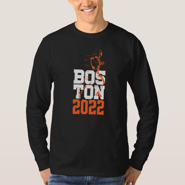 Boston 2022 Marathon Training & Qualified T-Shirt (Front)
