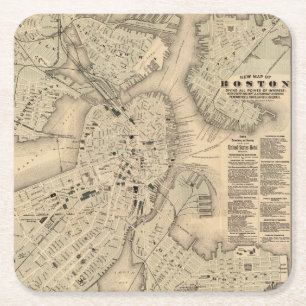 Boston 3 2 square paper coaster