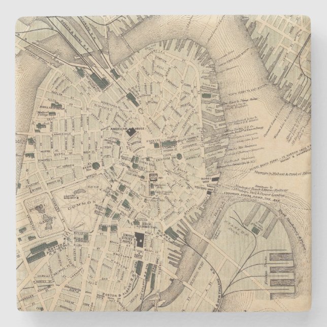 Boston 3 stone coaster (Front)