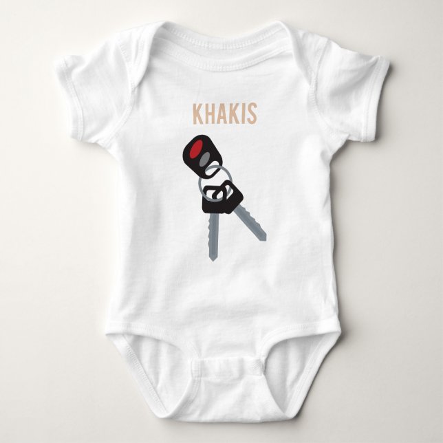 Boston Accent Car Keys Baby Bodysuit (Front)