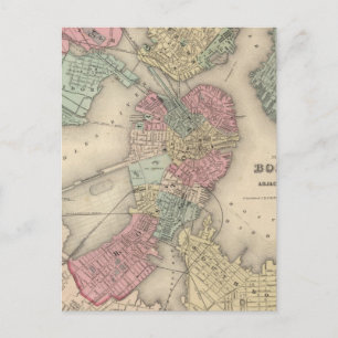 Boston and Adjacent Cities Postcard