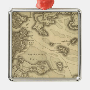 Boston and Its Environs Metal Tree Decoration