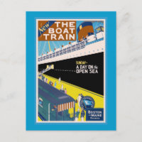 "Boston and Maine" Vintage Travel Poster