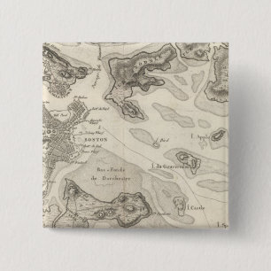 Boston and Surrounding Area 15 Cm Square Badge