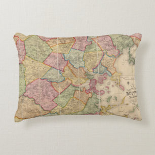 Boston and vicinity decorative cushion