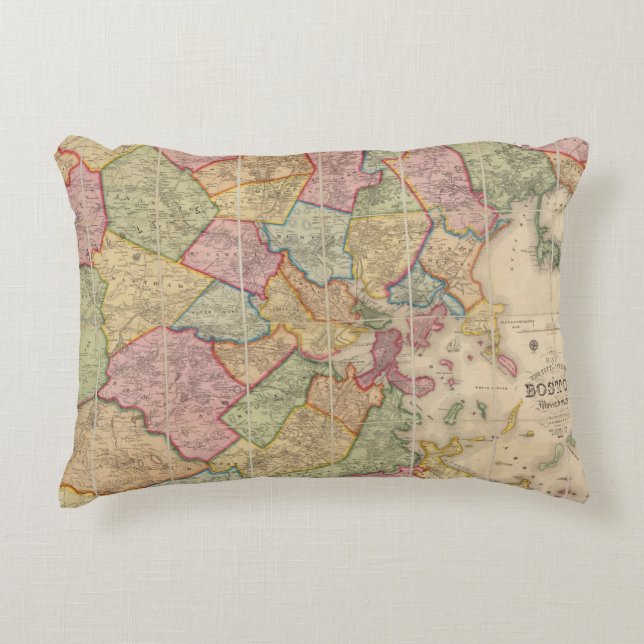 Boston and vicinity decorative cushion (Front)